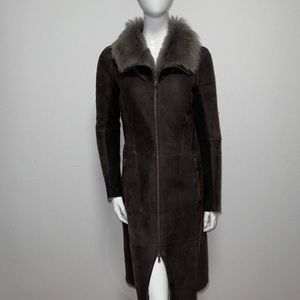 VESPUCCI SHERLING leather coat